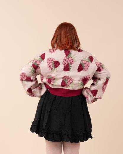 Cropped Raspberry Cardigan