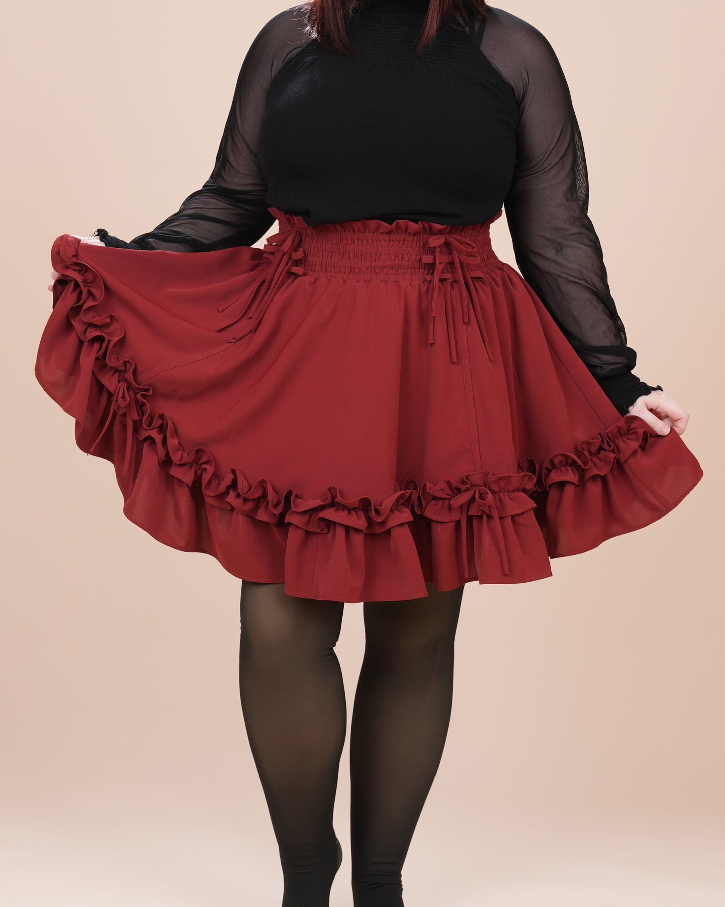(Pre-Order CLOSED) Fleur Skirt in Carmine Rose (ESD July 30th - August 10th, 2026)