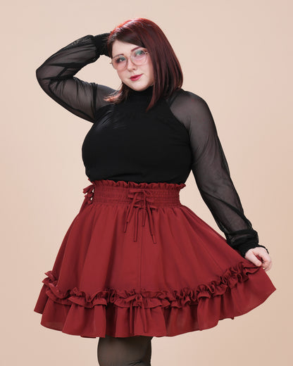 (Pre-Order CLOSED) Fleur Skirt in Carmine Rose (ESD July 30th - August 10th, 2026)