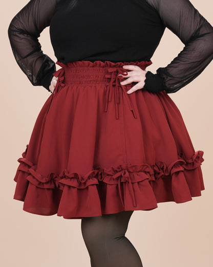 (Pre-Order CLOSED) Fleur Skirt in Carmine Rose (ESD July 30th - August 10th, 2026)