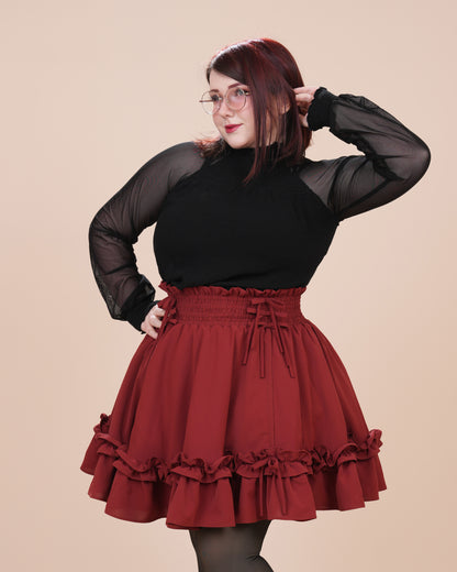 (Pre-Order CLOSED) Fleur Skirt in Carmine Rose (ESD July 30th - August 10th, 2026)