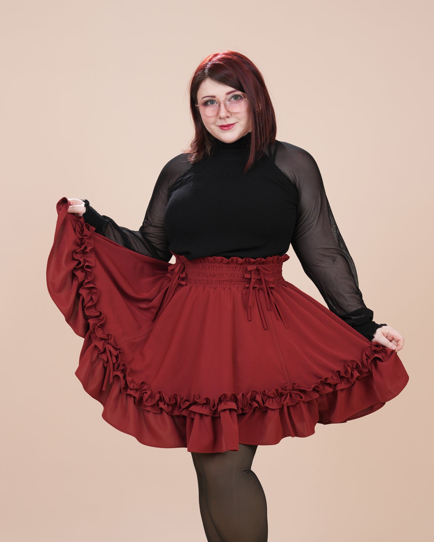(Pre-Order CLOSED) Fleur Skirt in Carmine Rose (ESD July 30th - August 10th, 2026)