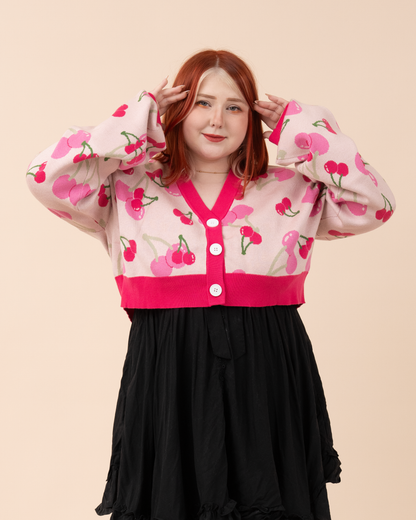 Cropped Cherry Cardigan