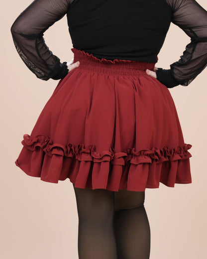 (Pre-Order CLOSED) Fleur Skirt in Carmine Rose (ESD July 30th - August 10th, 2026)
