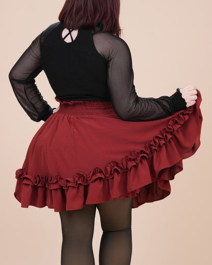 (Pre-Order CLOSED) Fleur Skirt in Carmine Rose (ESD July 30th - August 10th, 2026)