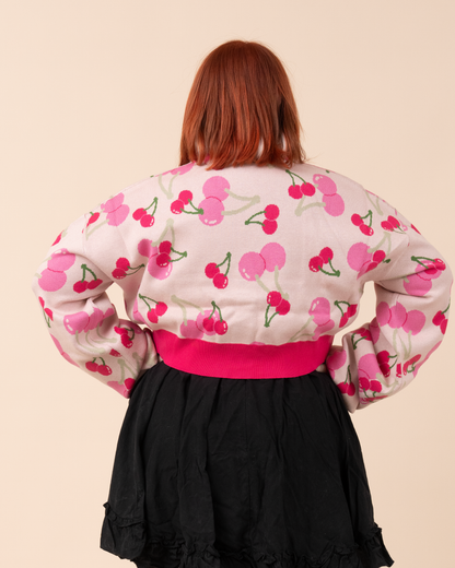 Cropped Cherry Cardigan