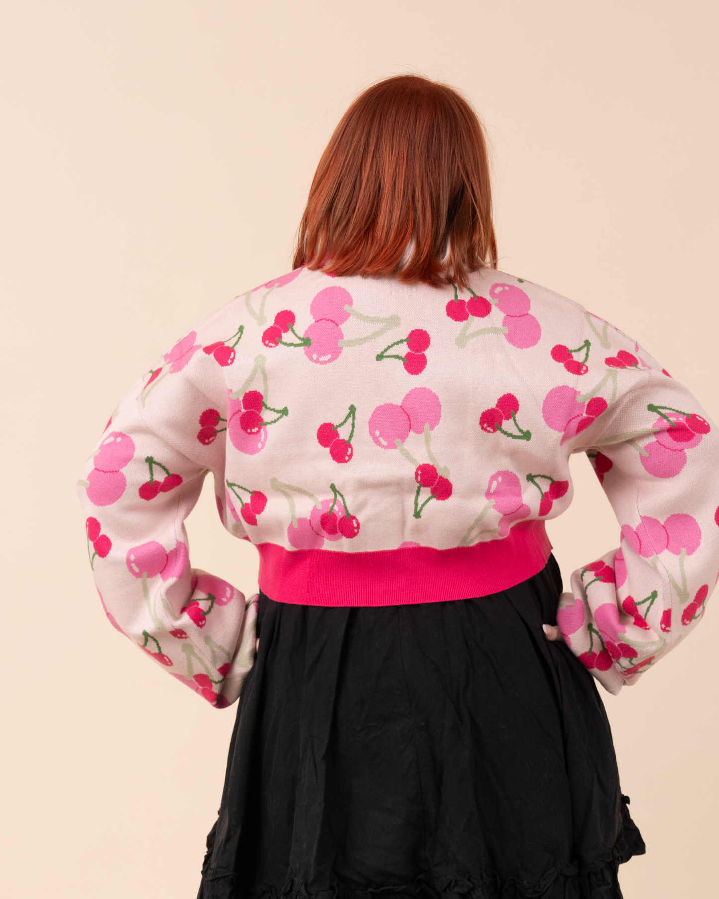 Cropped Cherry Cardigan