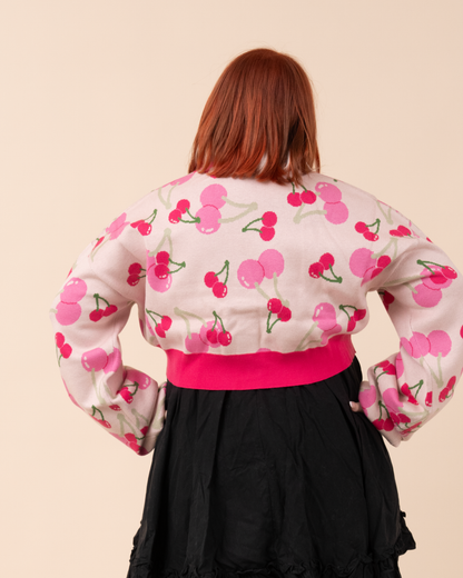 Cropped Cherry Cardigan