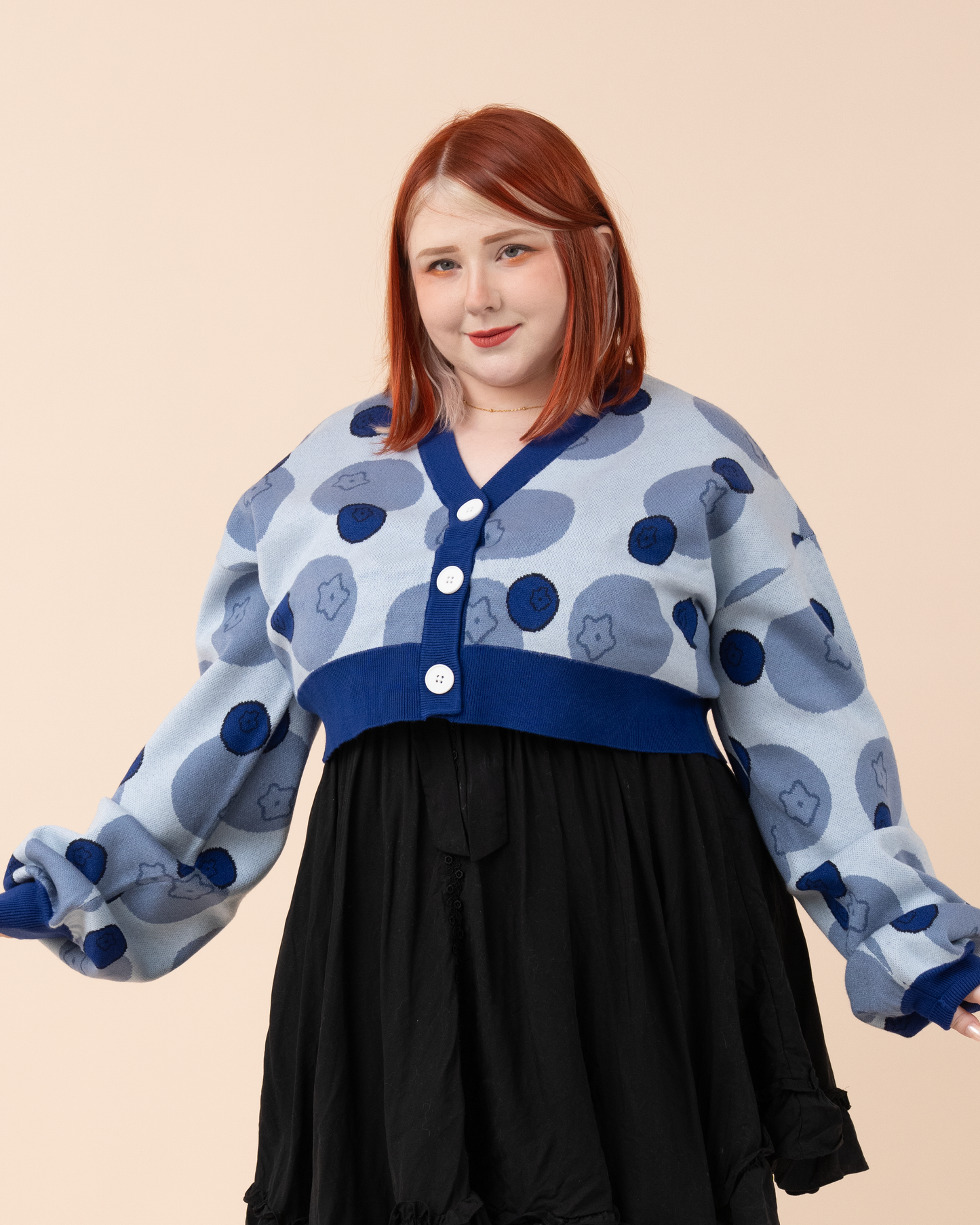 Cropped Blueberry Cardigan