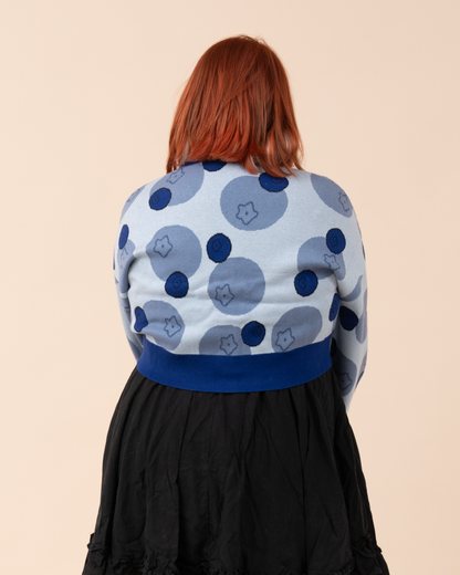 Cropped Blueberry Cardigan