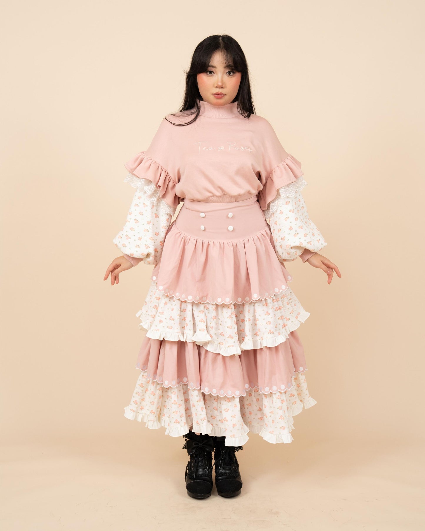 (Pre-Order) Tea & Roses Layered Skirt (Estimated Shipping Date April 15th)