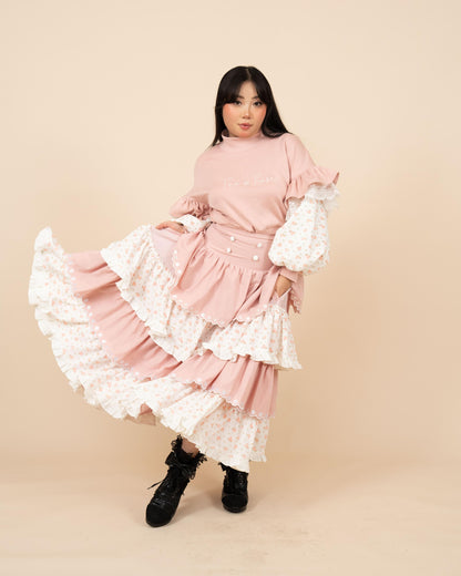 (Pre-Order) Tea & Roses Layered Skirt (Estimated Shipping Date April 15th)