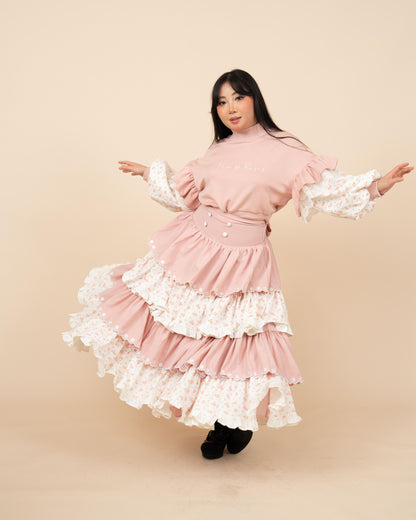 (Pre-Order) Tea & Roses Layered Skirt (Estimated Shipping Date April 15th)