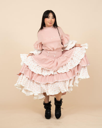 (Pre-Order) Tea & Roses Layered Skirt (Estimated Shipping Date April 15th)