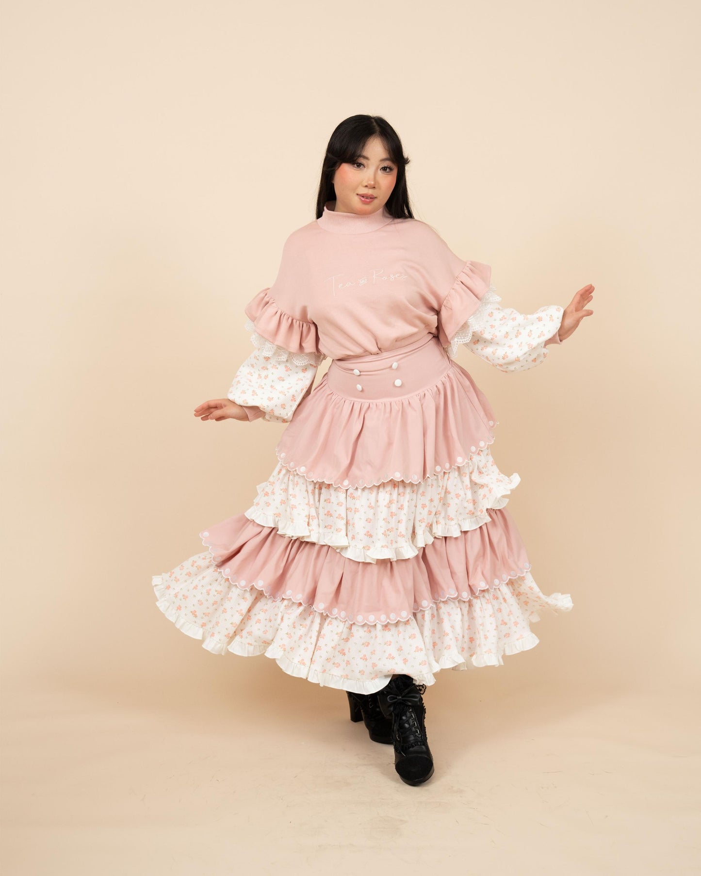 (Pre-Order) Tea & Roses Layered Skirt (Estimated Shipping Date April 15th)