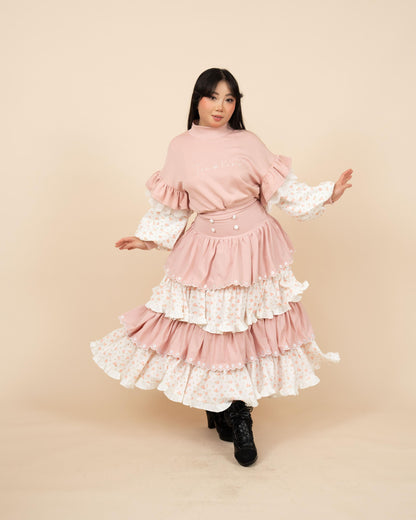 (Pre-Order) Tea & Roses Layered Skirt (Estimated Shipping Date April 15th)