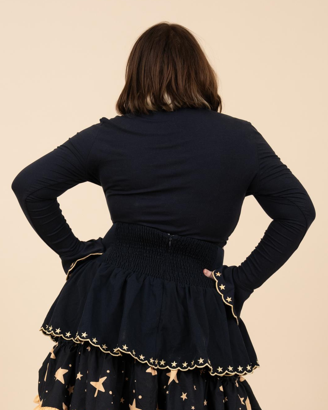 Starry Night Bell Sleeve Top