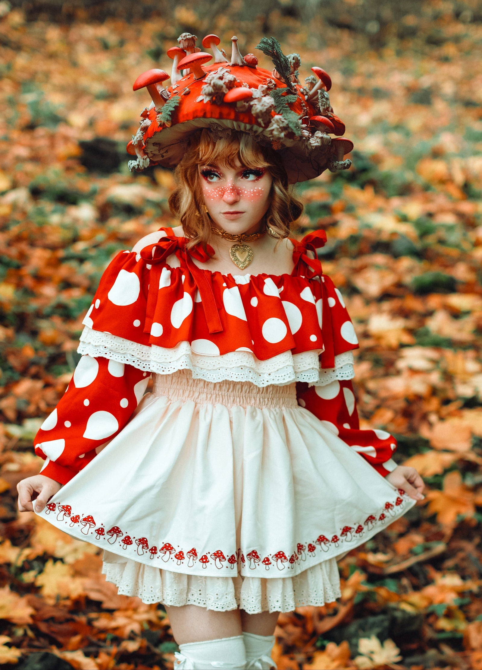 Enchanting Mushroom Dress Amanita - Mochipan