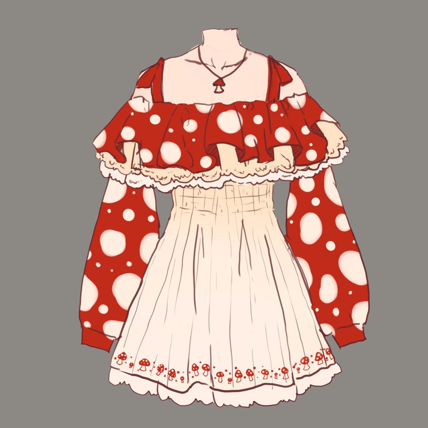 Mushroom Dress (Amanita) - Mochipan