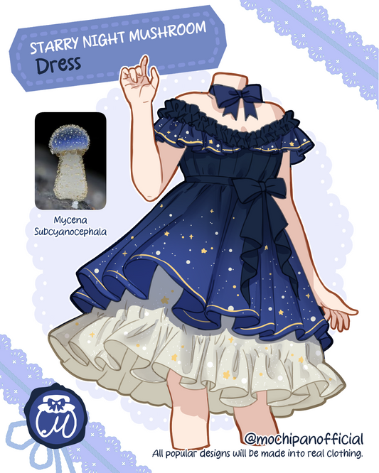 (Interest Check) Starry Night Mushroom Dress