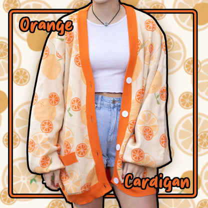 Orange Cardigan - Mochipan