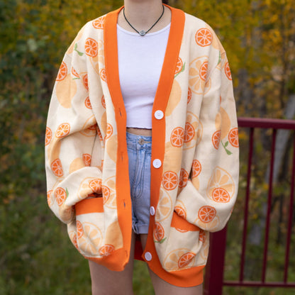 Orange Cardigan - Mochipan