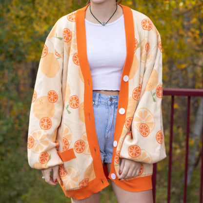 Orange Cardigan - Mochipan