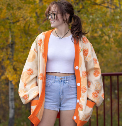 Orange Cardigan - Mochipan