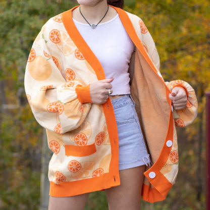 Orange Cardigan - Mochipan