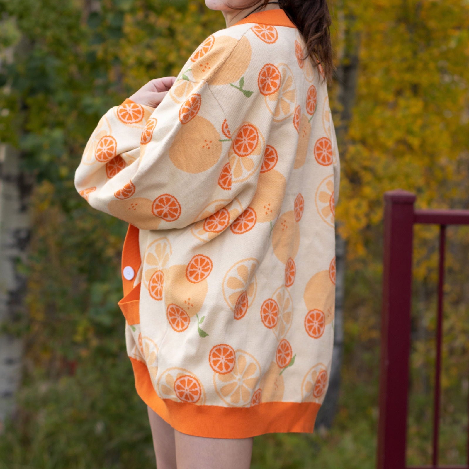 Orange Cardigan - Mochipan