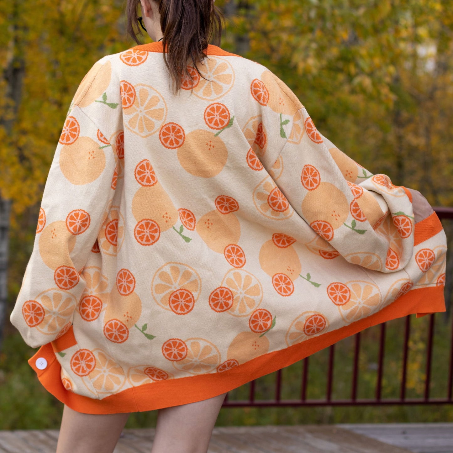 Orange Cardigan - Mochipan