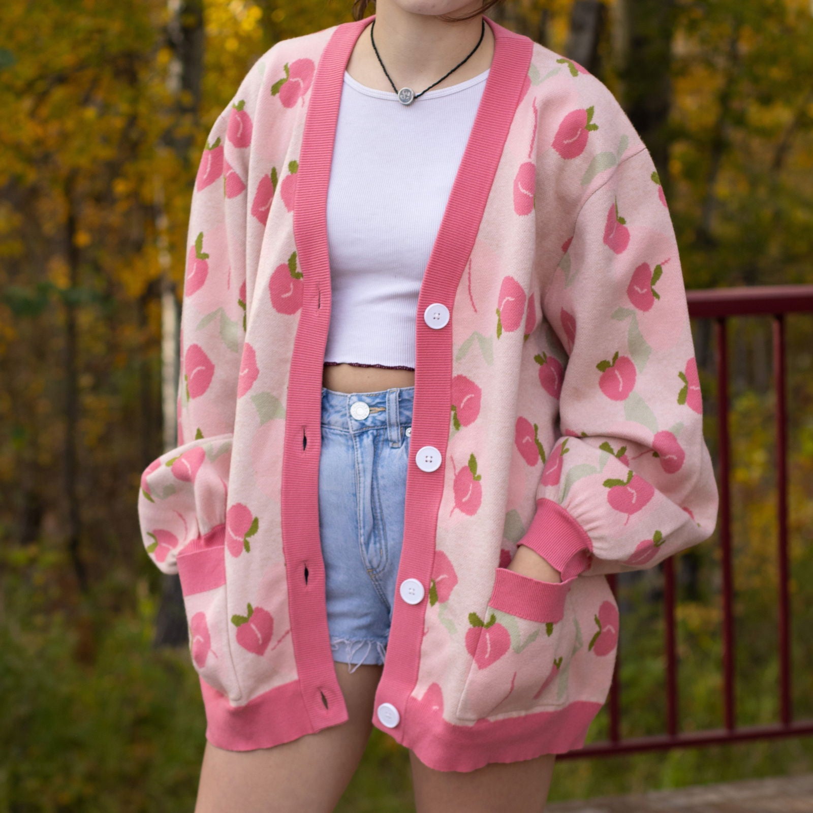 Peach Cardigan - Mochipan