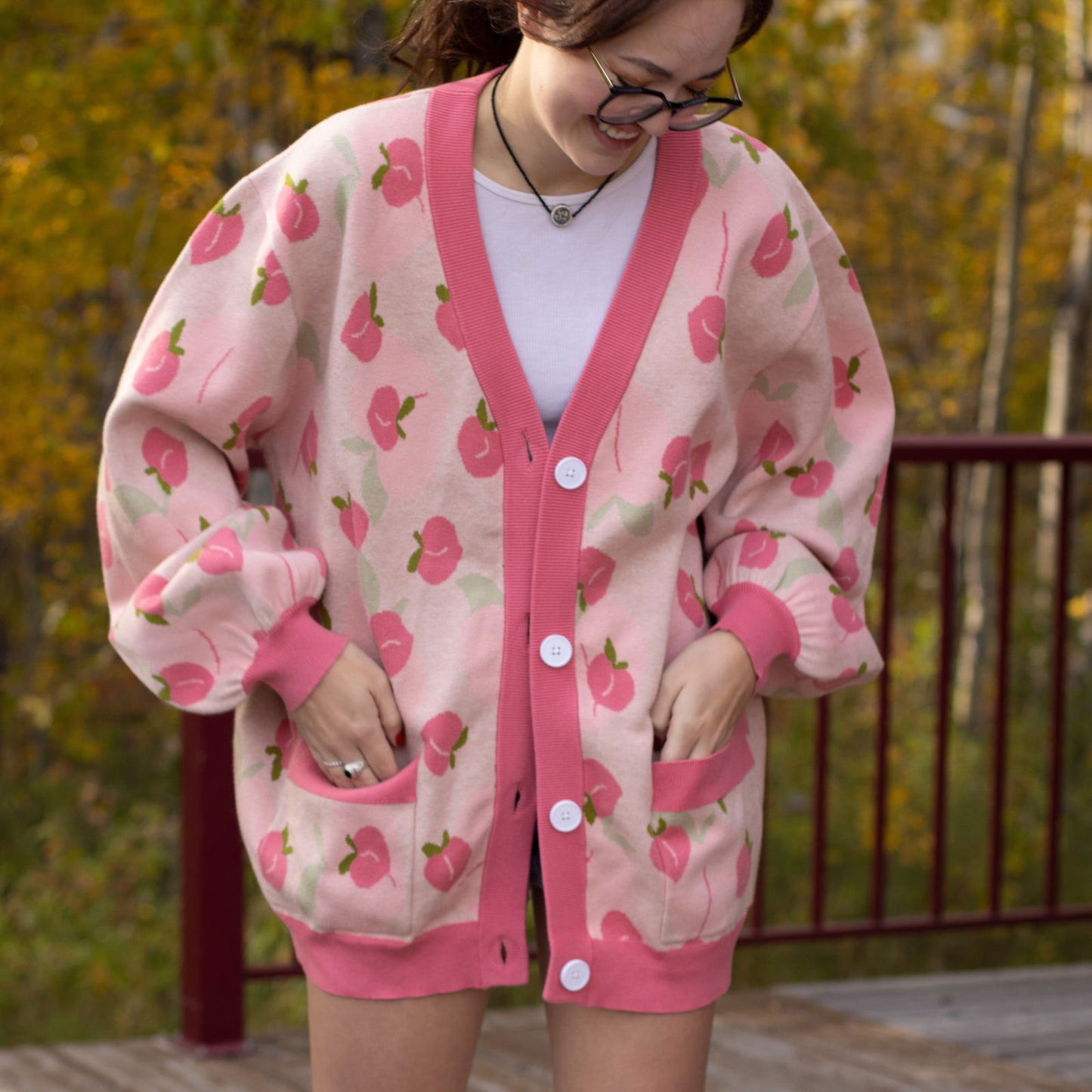 Peach Cardigan - Mochipan