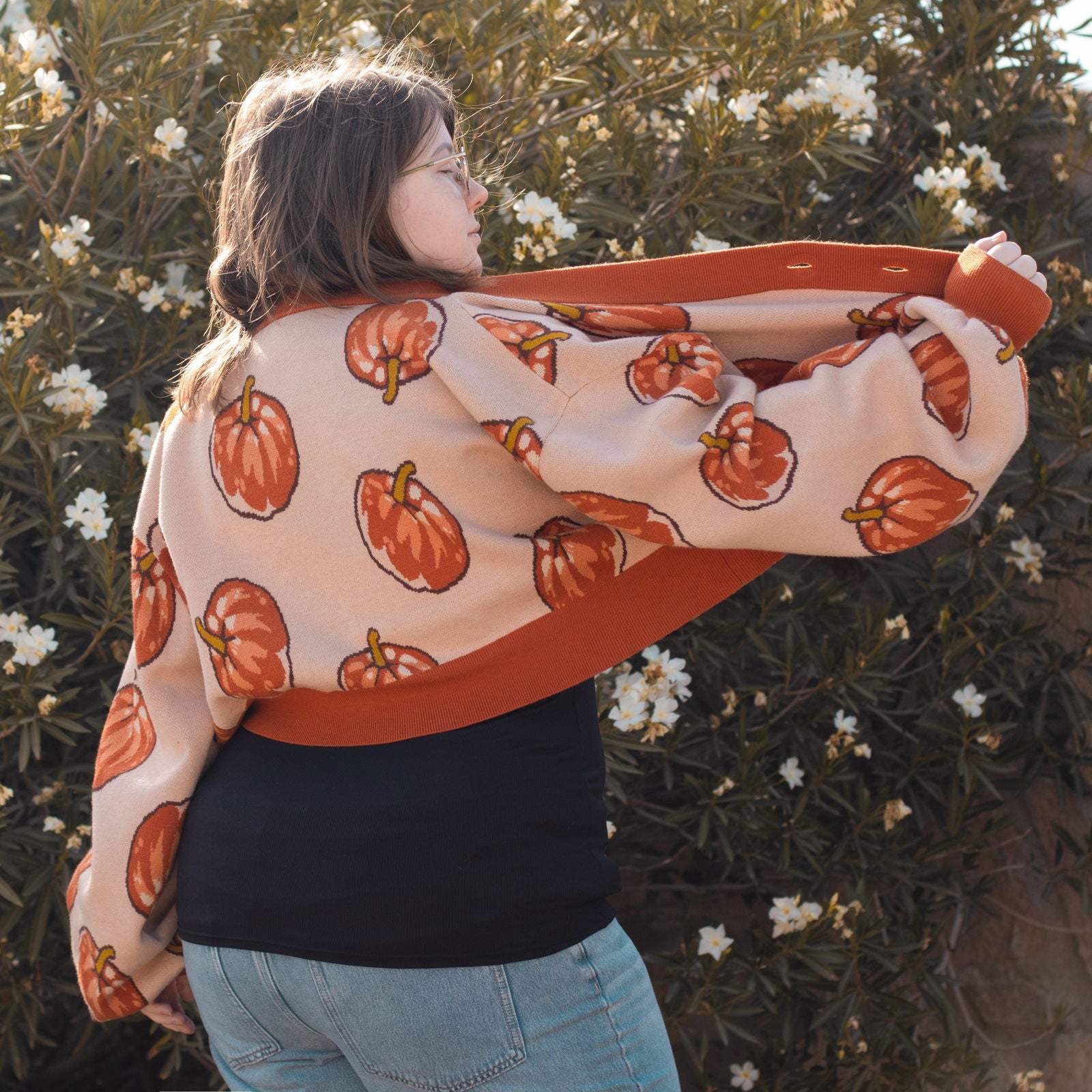 (Pre-Order) Cropped Pumpkin Cardigan - Mochipan