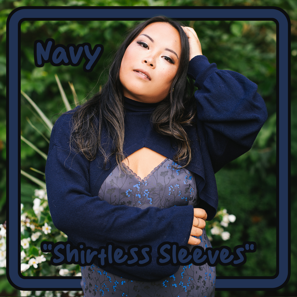 Navy solid Crop Shrug
