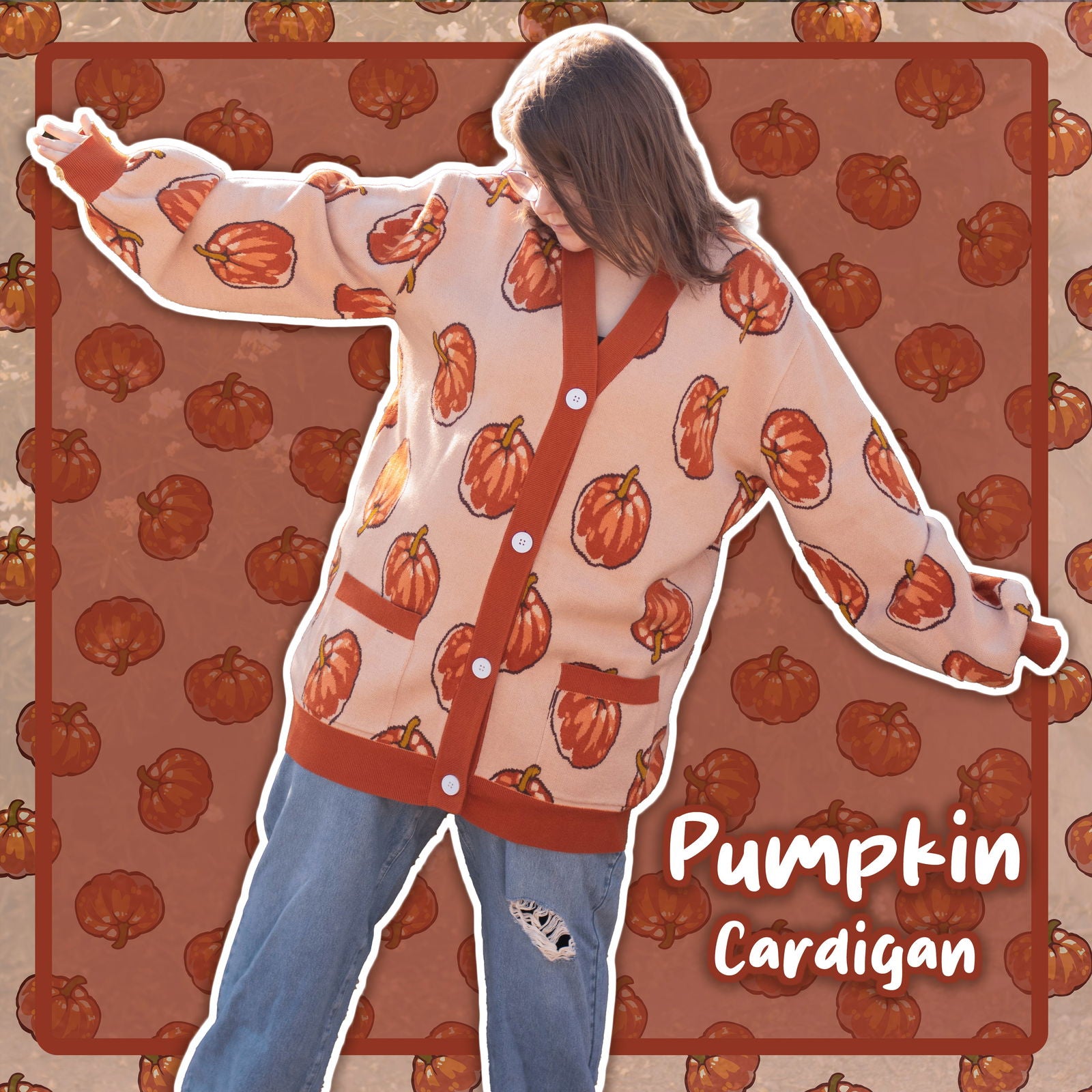 (Pre-Order) Pumpkin Cardigan - Mochipan