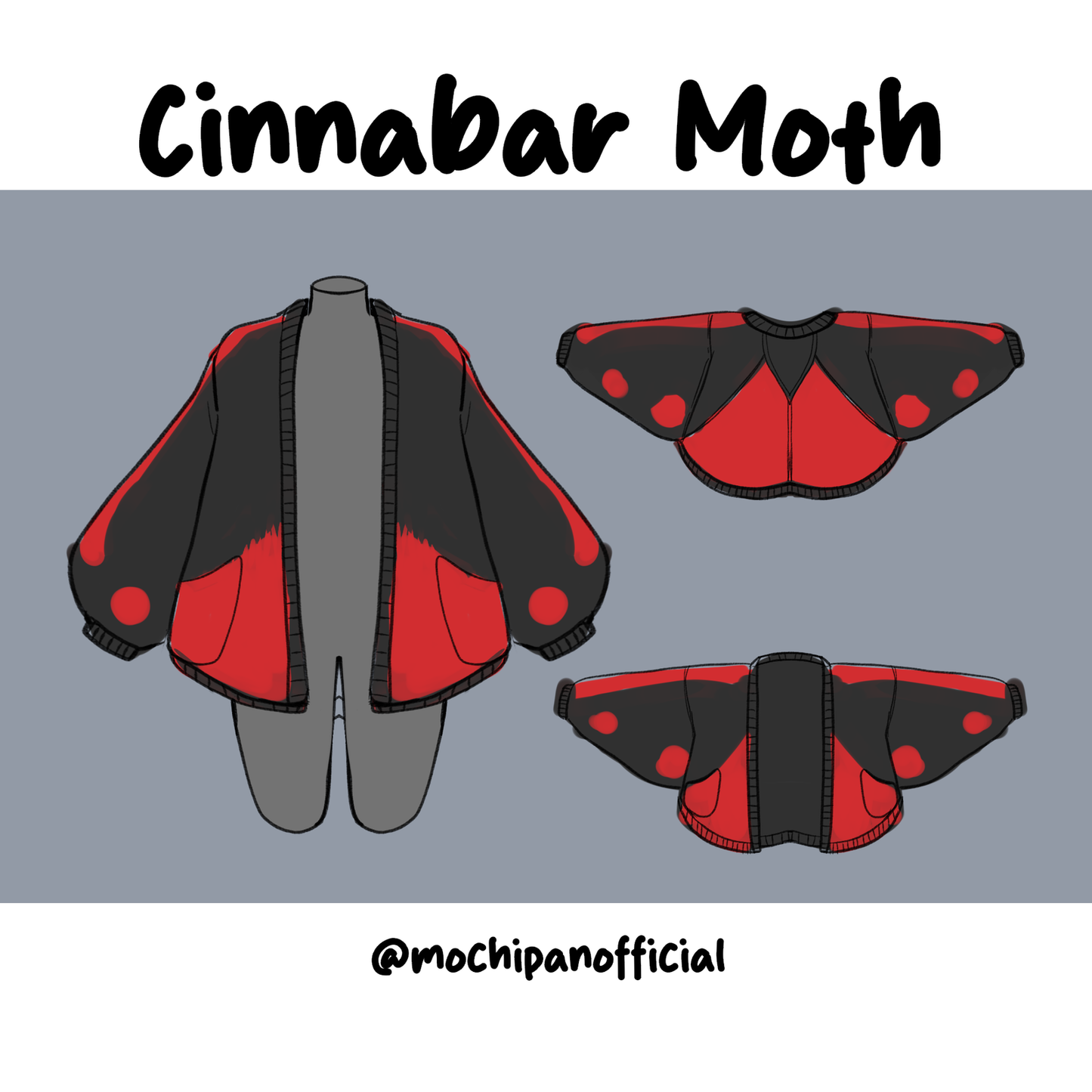 (Pre-Sample Pre-Order) Cinnabar Moth Cardigan - Mochipan