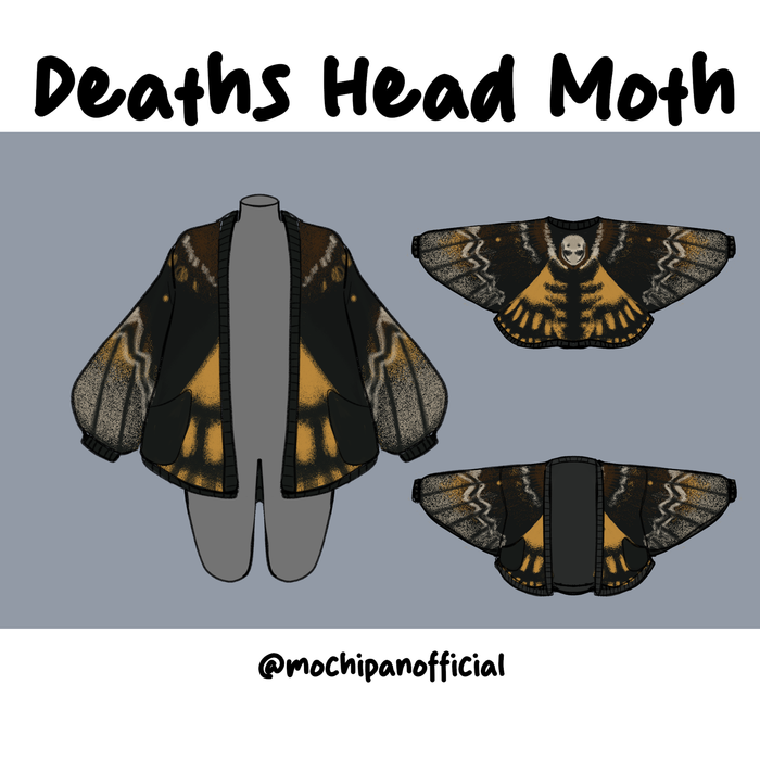 (Pre-Sample Pre-Order) Death's Head Moth Cardigan - Mochipan