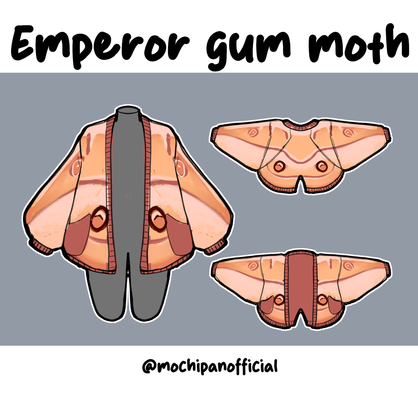 (Pre-Sample Pre-Order) Emperor Gum Moth Cardigan - Mochipan