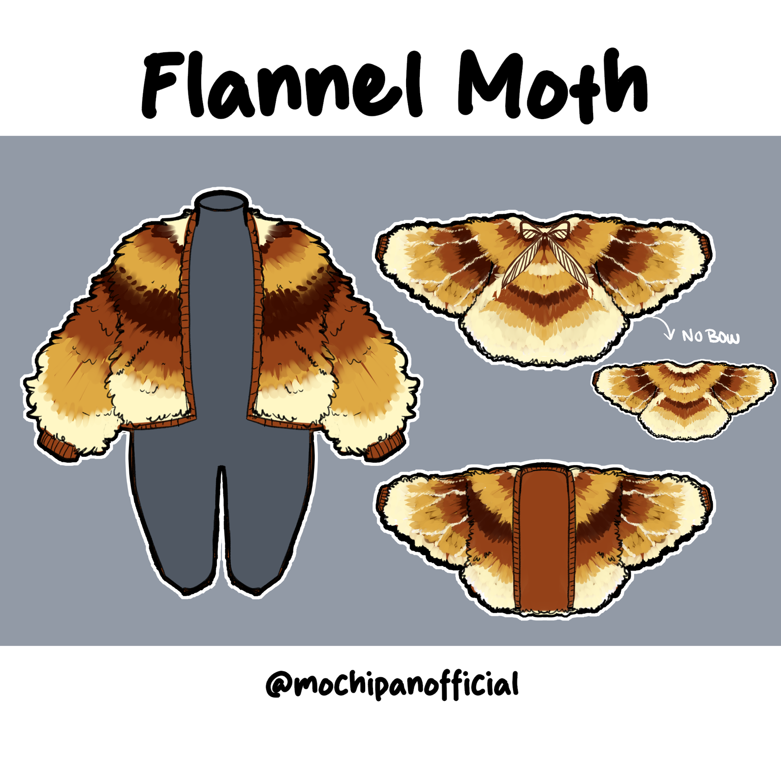 (Pre-Sample Pre-Order) Flannel Moth Cropped Cardigan - Mochipan