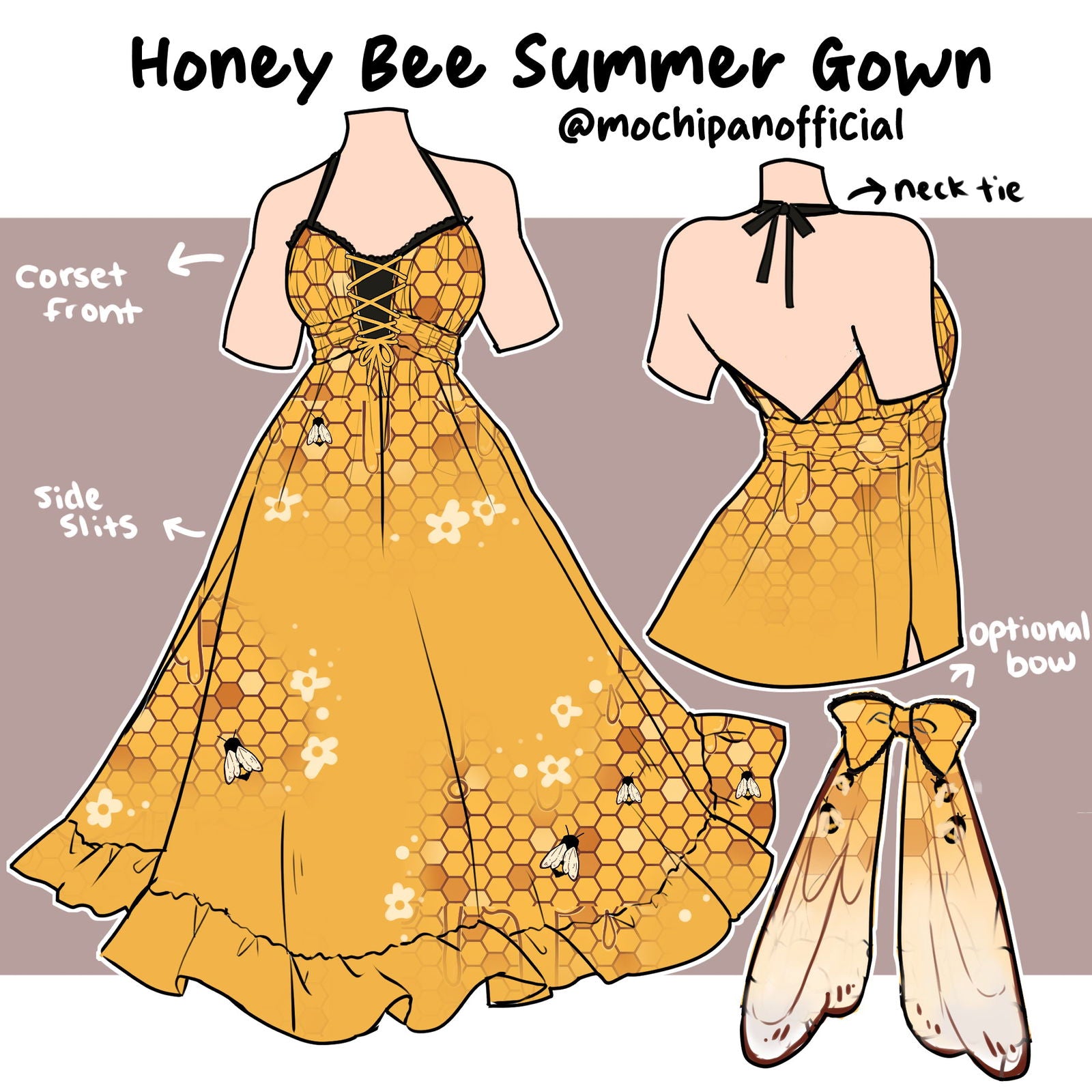 (Pre-Sample Pre-Order) Honey Bee Summer Gown - Mochipan