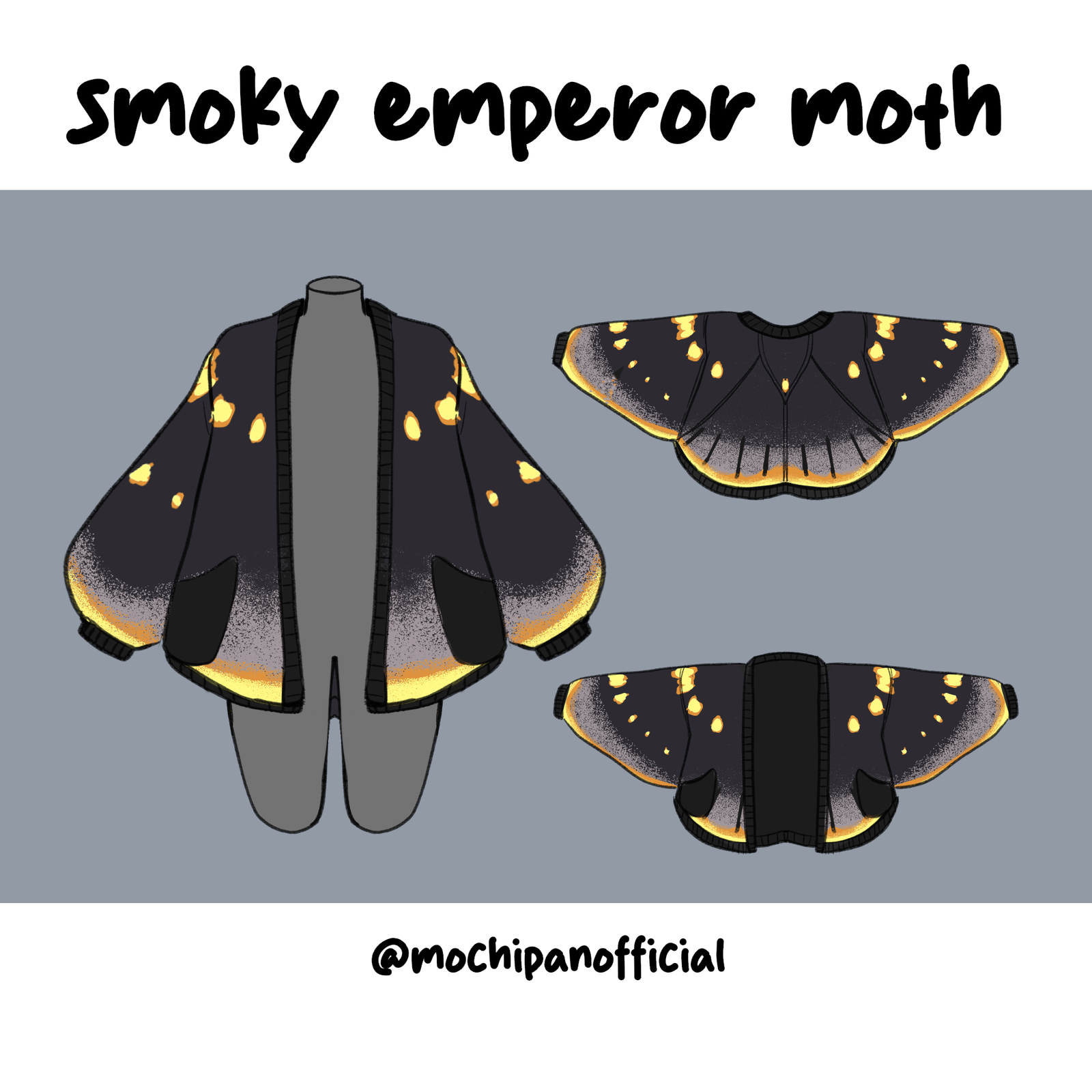 (Pre-Sample Pre-Order) Smoky Emperor Moth Cardigan - Mochipan