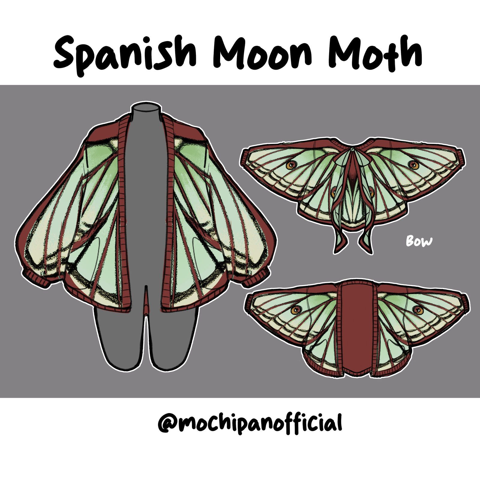 (Pre-Sample Pre-Order) Spanish Moon Moth Cardigan - Mochipan