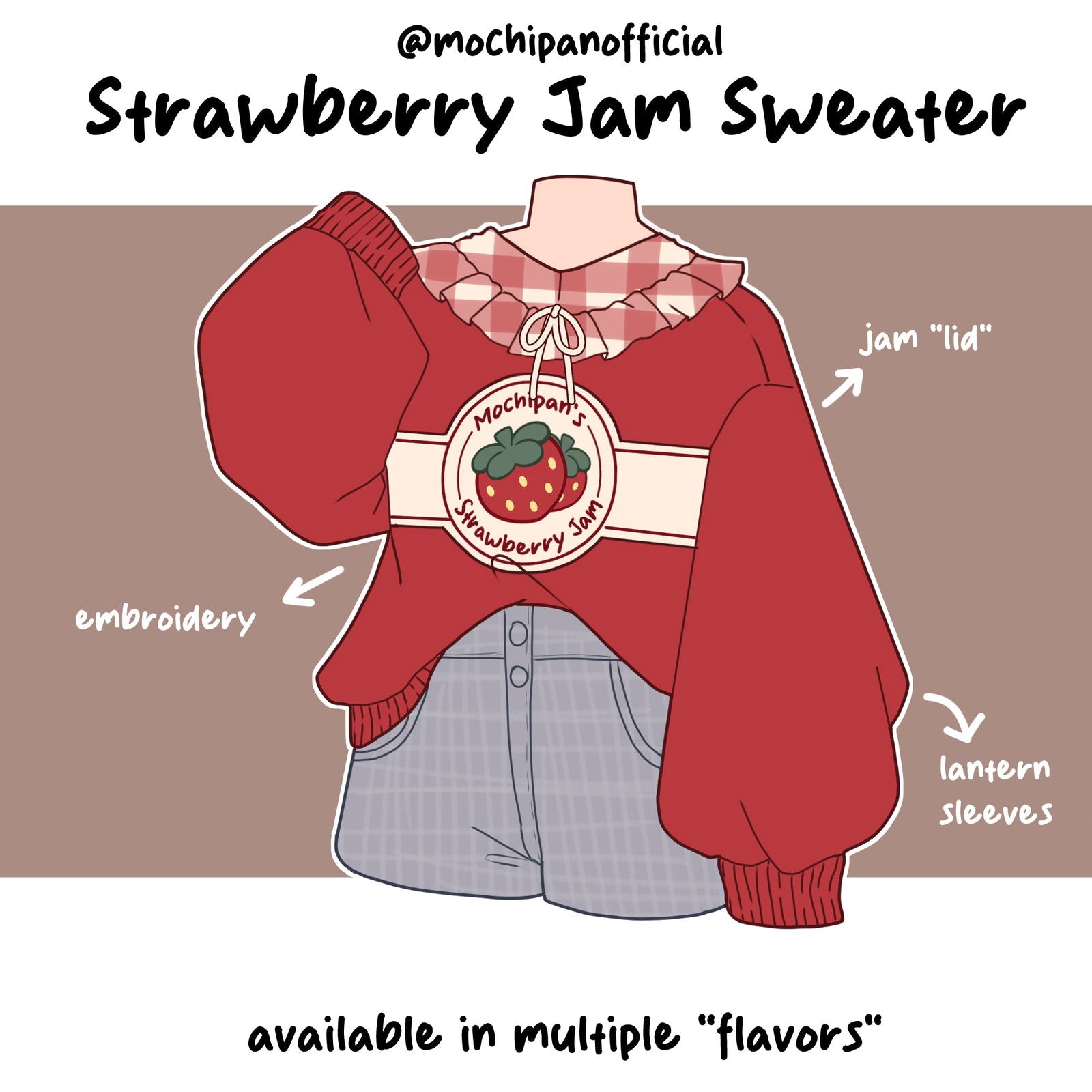 (Pre-Sample Pre-Order) Strawberry Jam Sweater - Mochipan