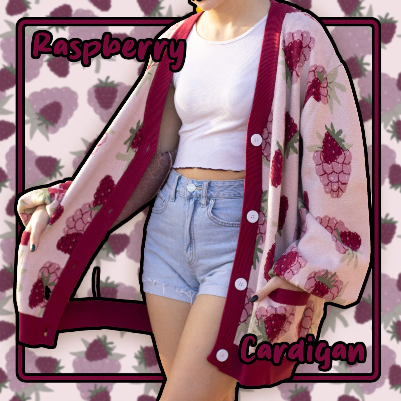 Raspberry Cardigan - Mochipan