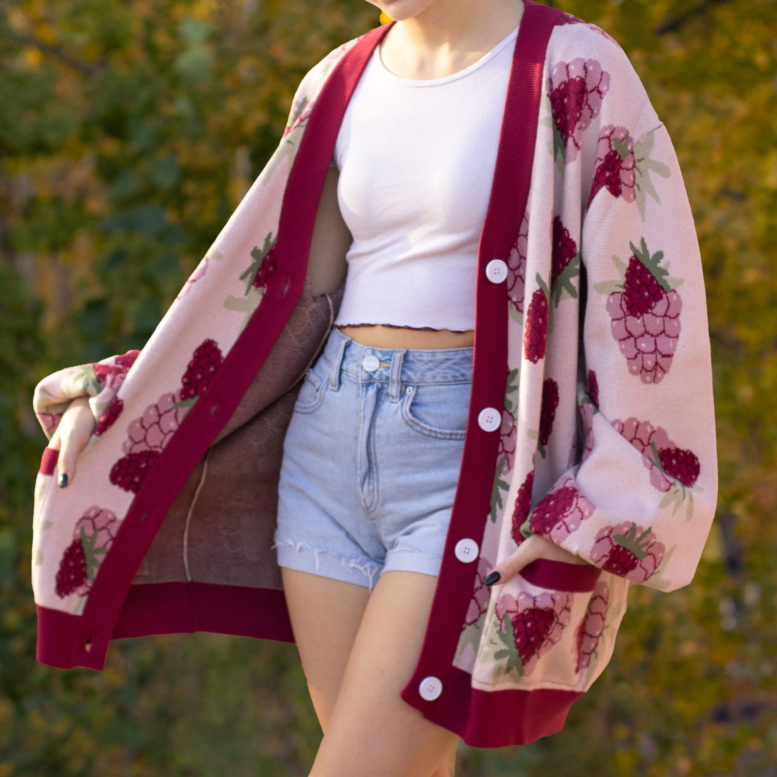 Raspberry Cardigan - Mochipan