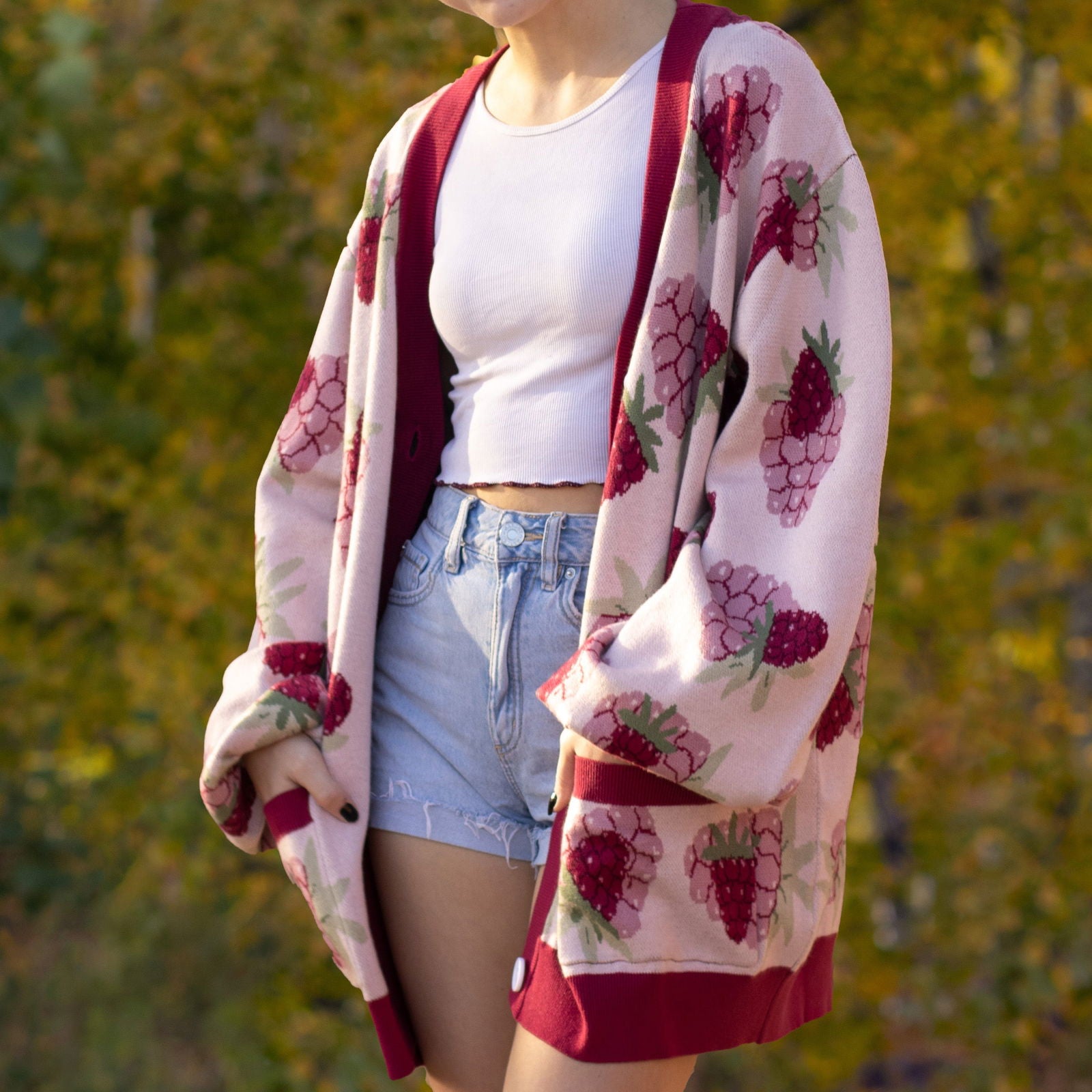 Raspberry Cardigan - Mochipan