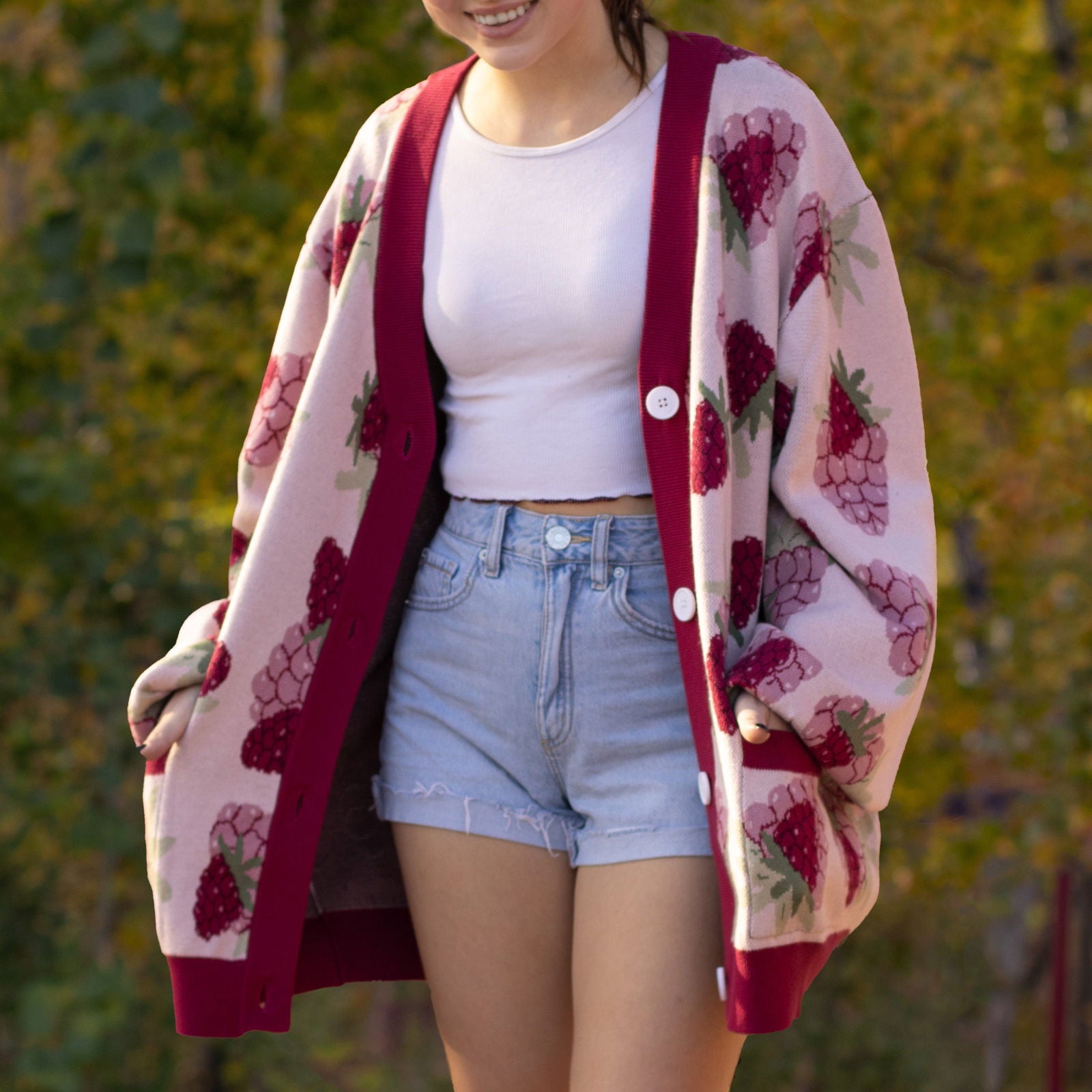 Raspberry Cardigan - Mochipan