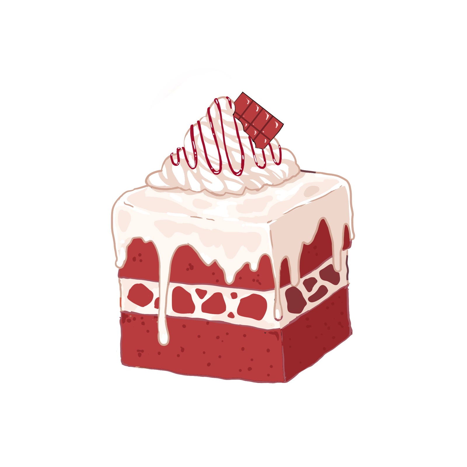 Red Velvet Cake Pin - Mochipan