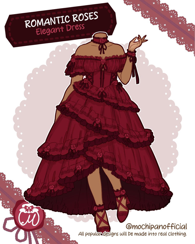 (Interest Check) Romantic Roses Gown